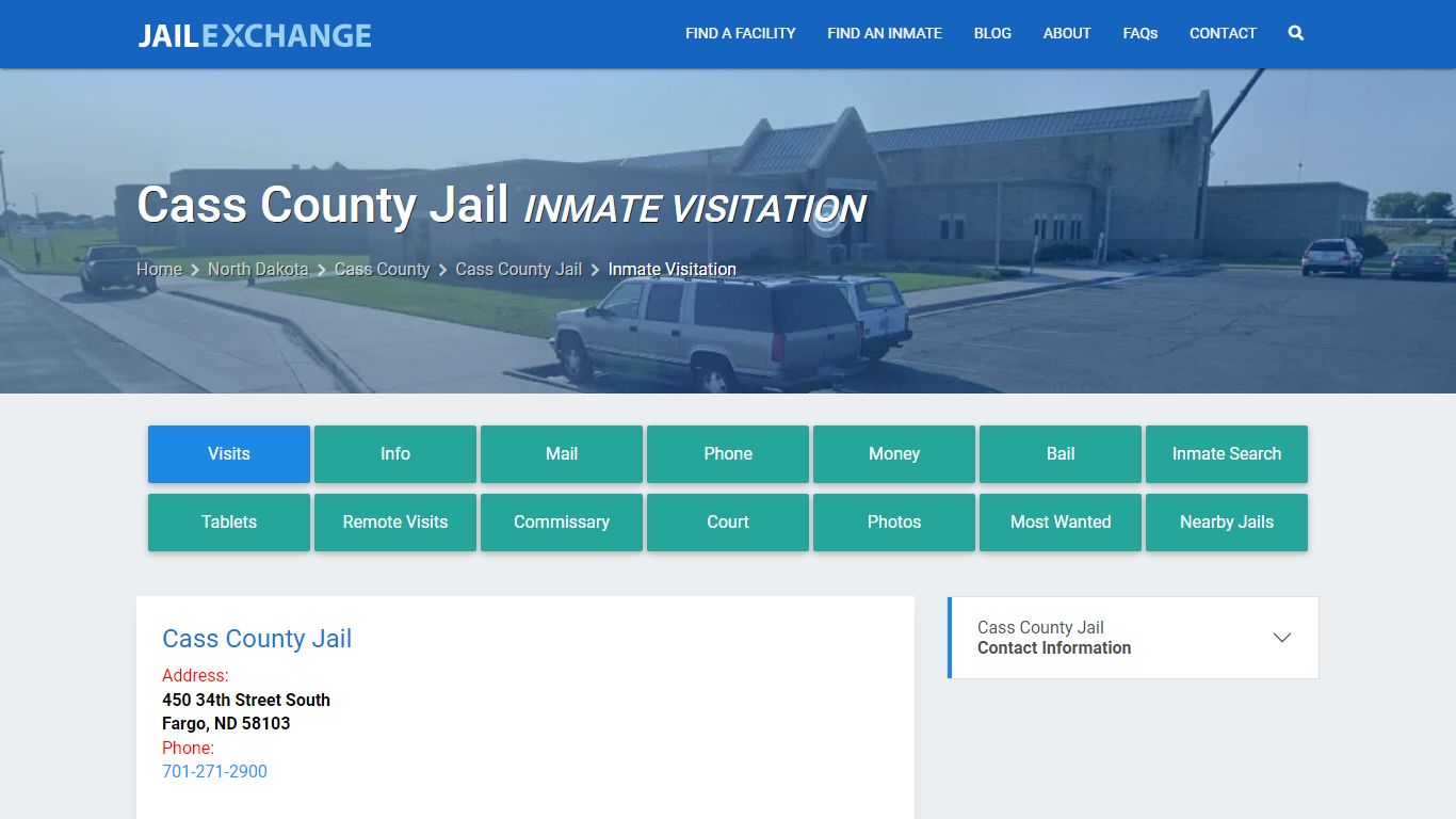 Inmate Visitation - Cass County Jail, ND - Jail Exchange