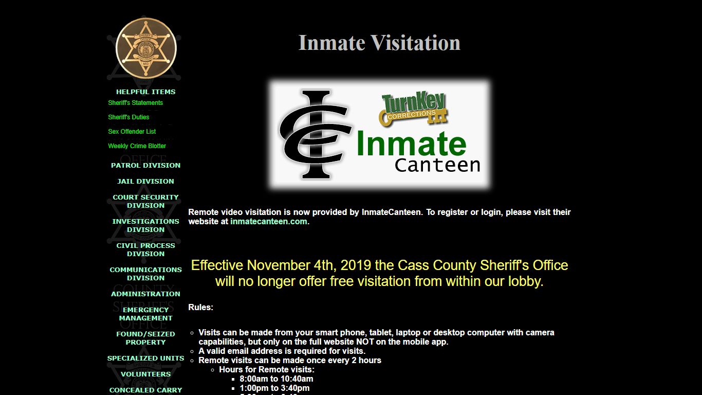 Inmate Mail - Cass County Sheriffs Office